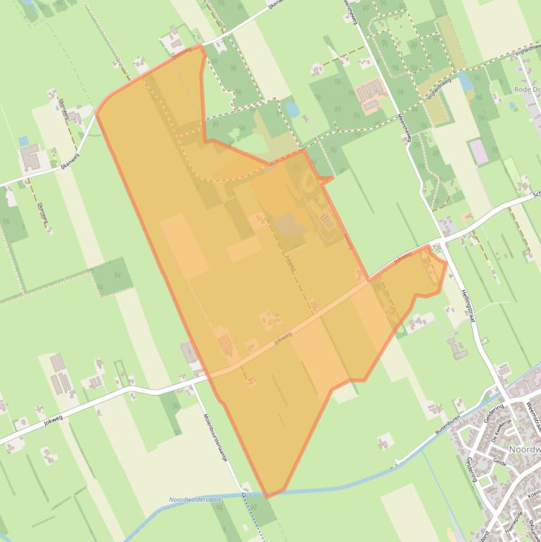 Kaart van postcodegebied 8391VE.