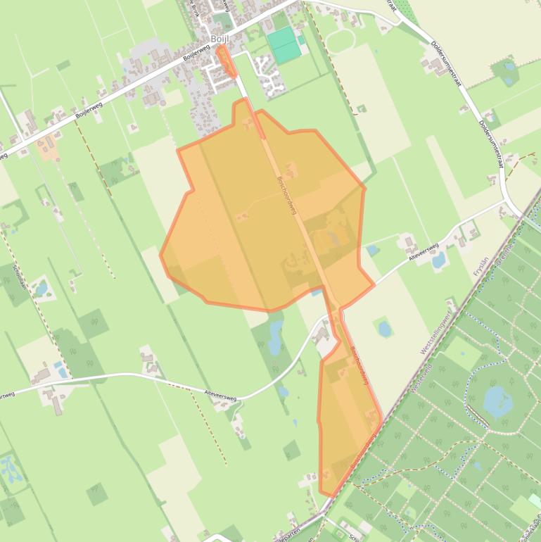 Kaart van postcodegebied 8392MP.