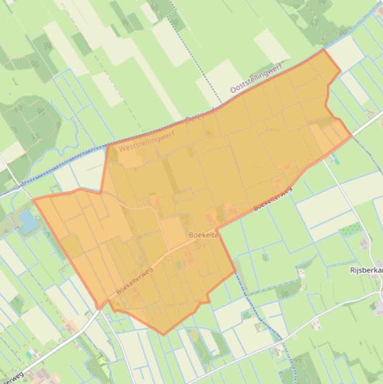 Kaart van postcodegebied 8392TT.