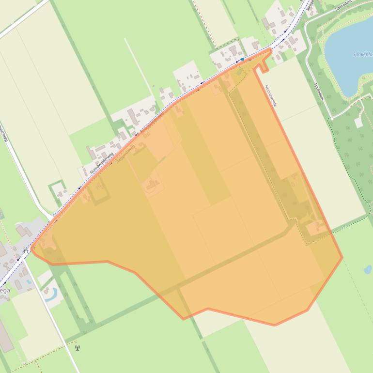 Kaart van postcodegebied 8393RG.