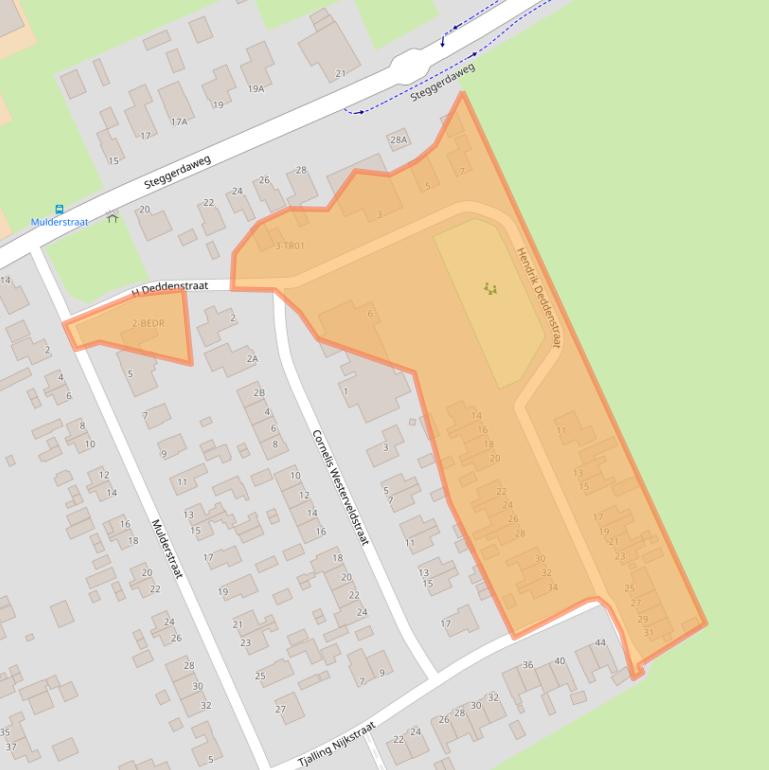 Kaart van postcodegebied 8395PX.