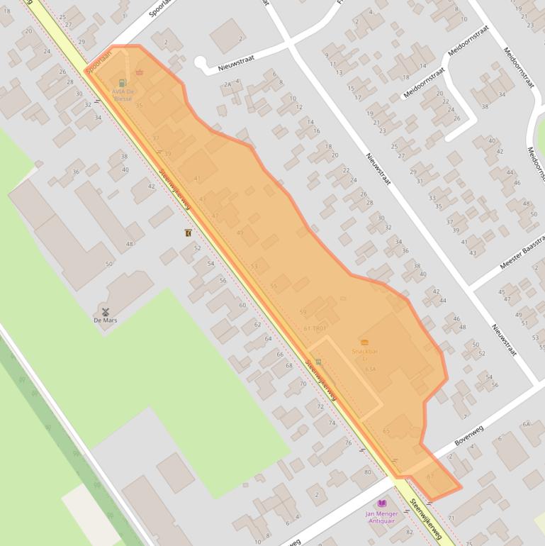 Kaart van postcodegebied 8397LB.