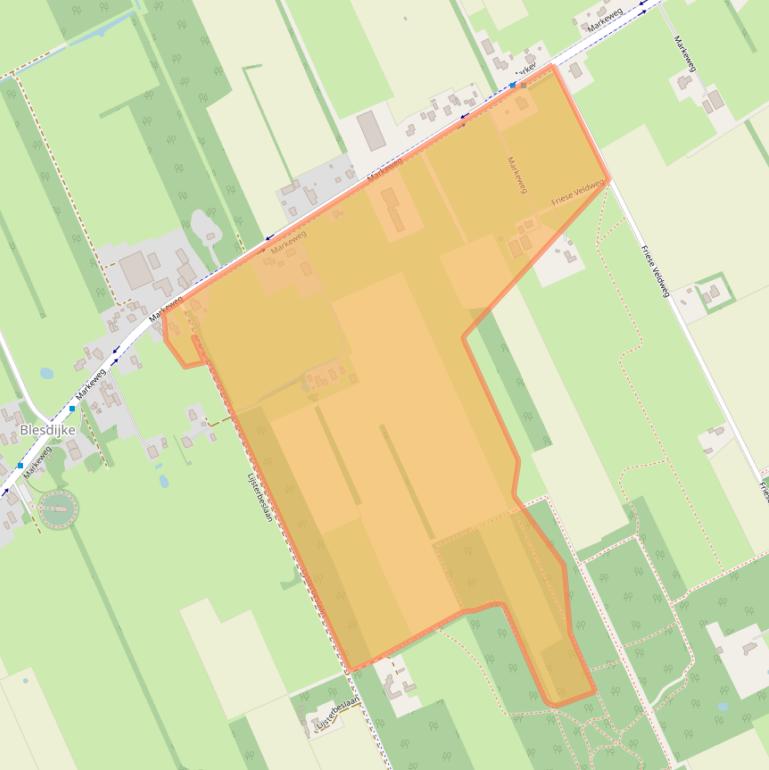 Kaart van postcodegebied 8398GL.