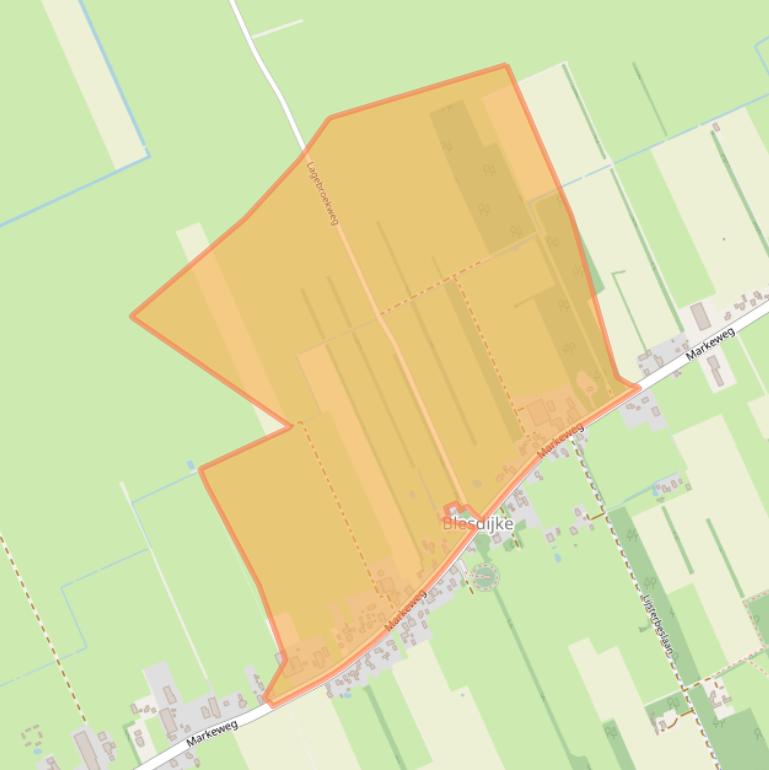 Kaart van postcodegebied 8398GR.