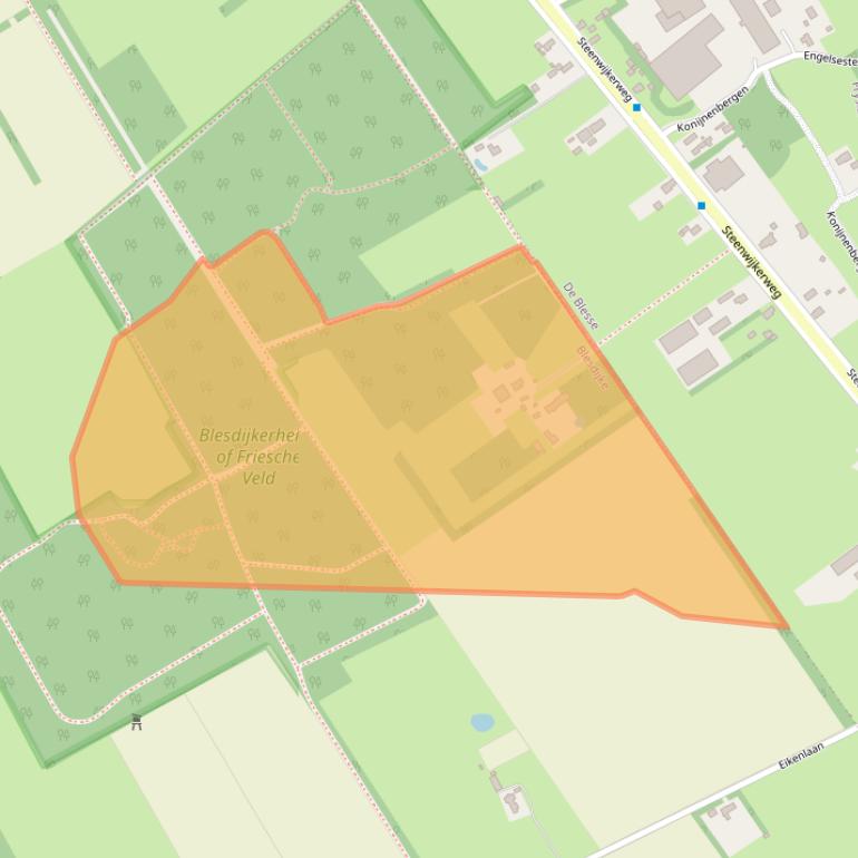 Kaart van postcodegebied 8398LL.