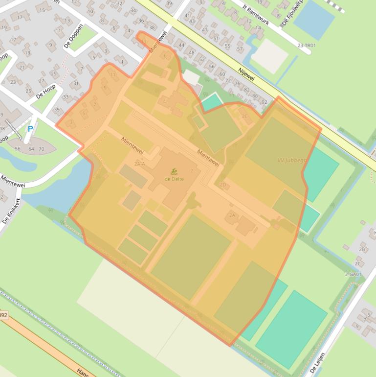 Kaart van postcodegebied 8401AA.