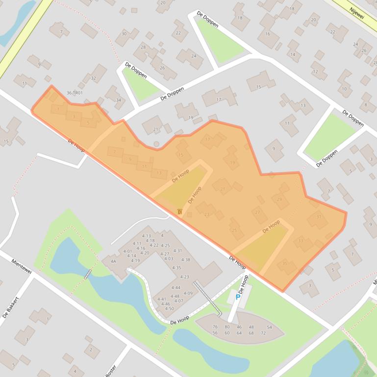 Kaart van postcodegebied 8401AB.