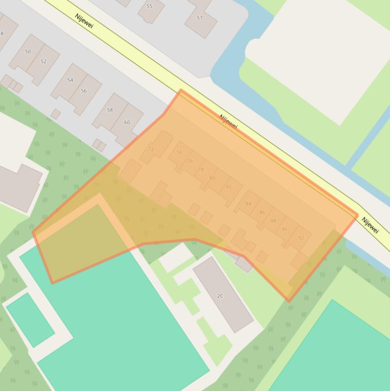 Kaart van postcodegebied 8401AP.