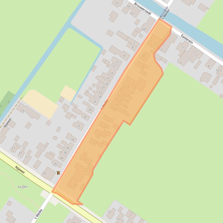 Kaart van postcodegebied 8401AS.