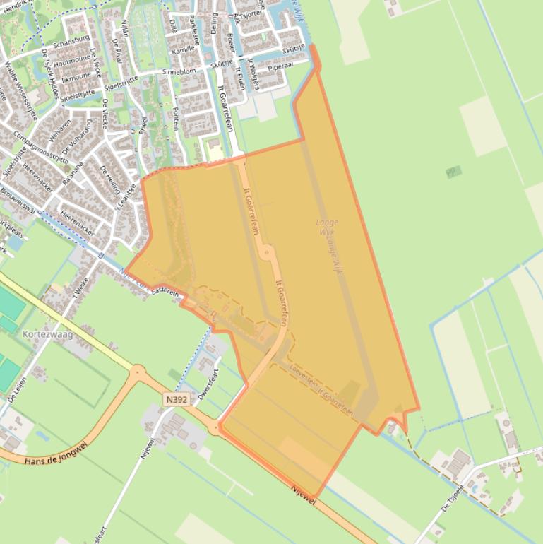 Kaart van postcodegebied 8401AW.