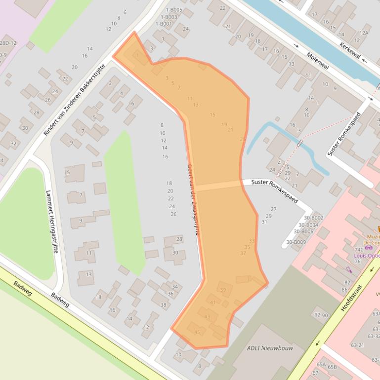 Kaart van postcodegebied 8401BR.