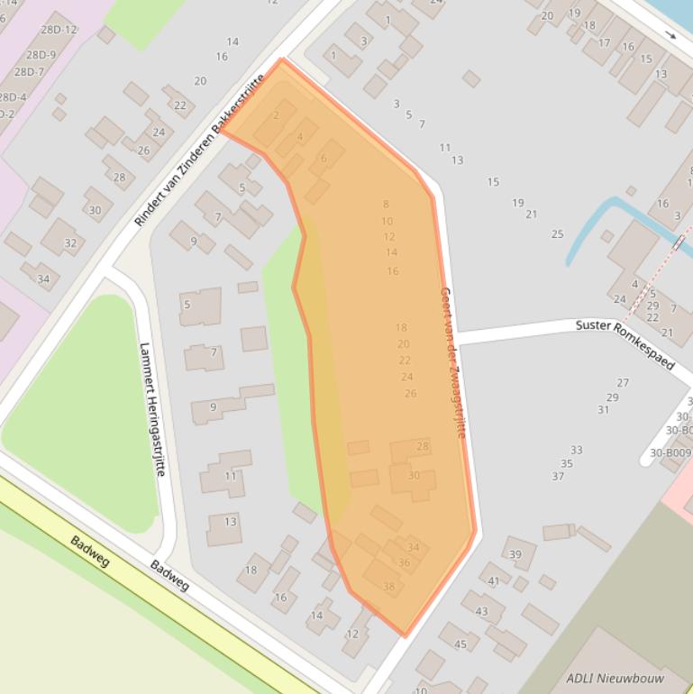 Kaart van postcodegebied 8401BS.