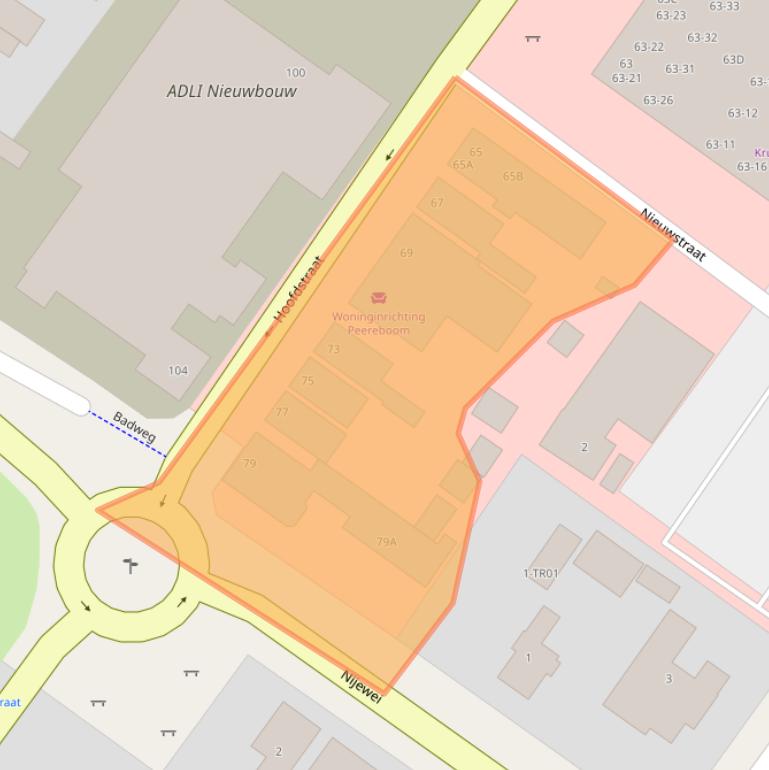 Kaart van postcodegebied 8401BX.