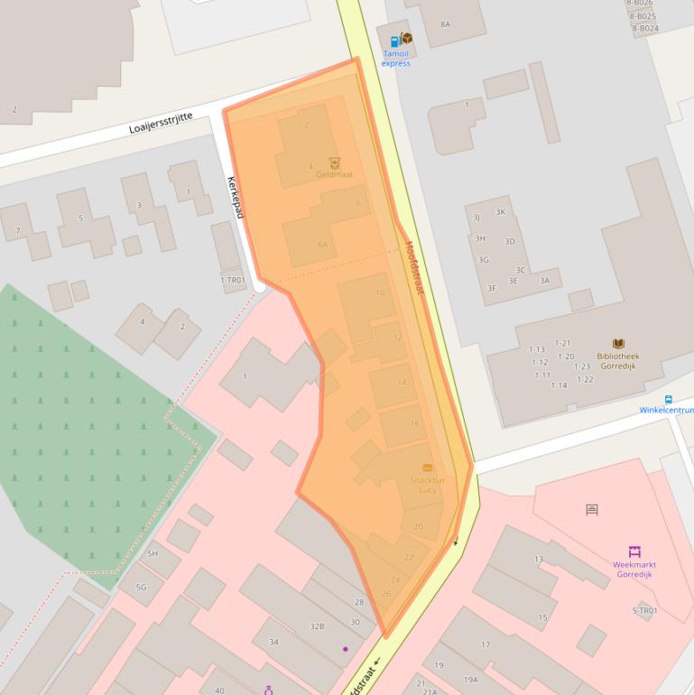 Kaart van postcodegebied 8401BZ.