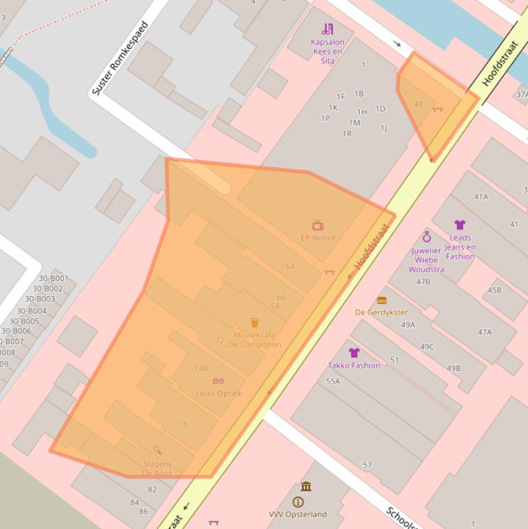 Kaart van postcodegebied 8401CB.