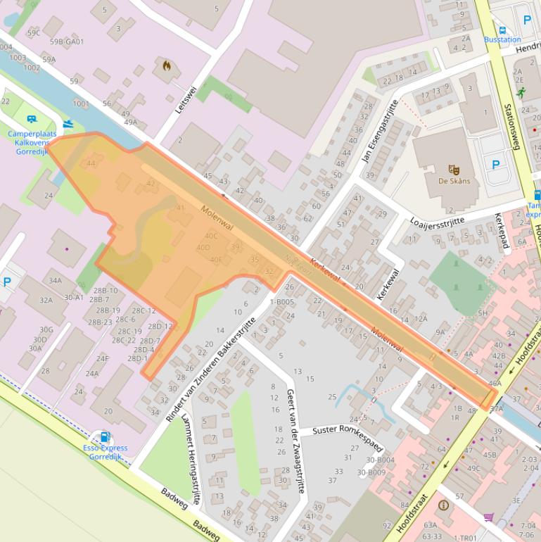 Kaart van postcodegebied 8401CE.