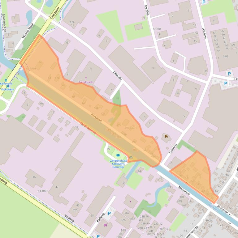 Kaart van postcodegebied 8401CH.