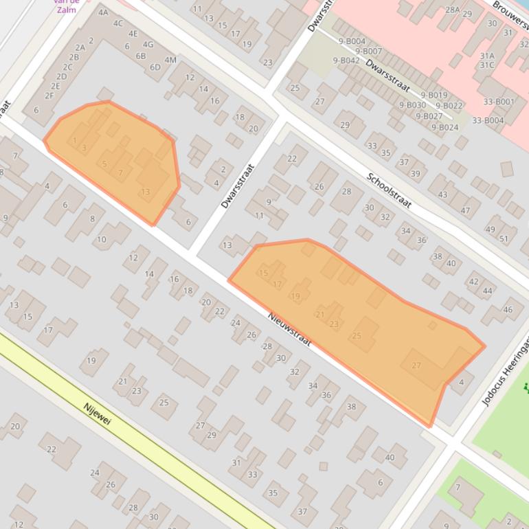 Kaart van postcodegebied 8401CN.