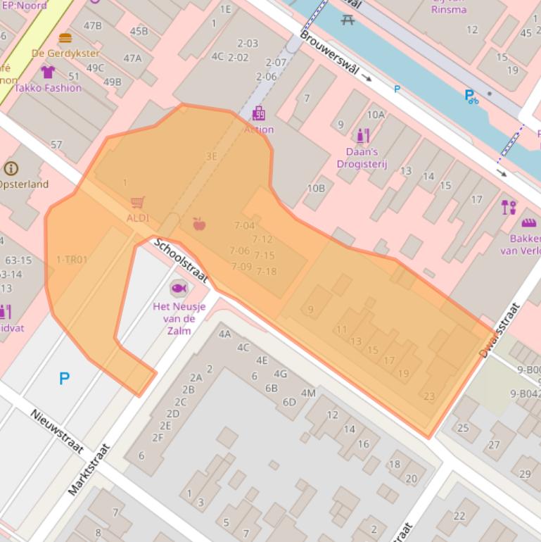 Kaart van postcodegebied 8401CS.