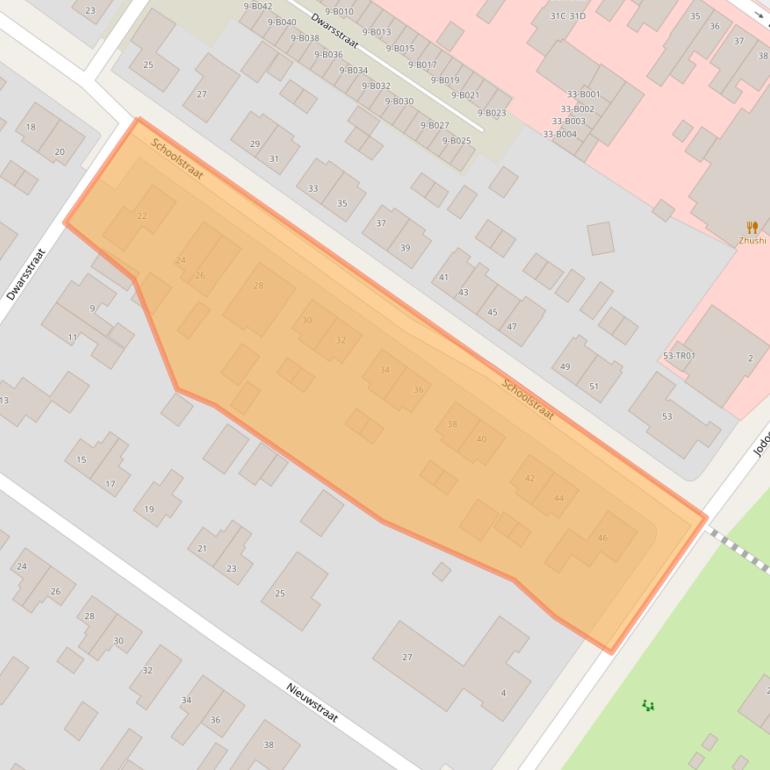 Kaart van postcodegebied 8401CW.