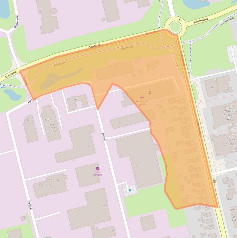 Kaart van postcodegebied 8401DM.