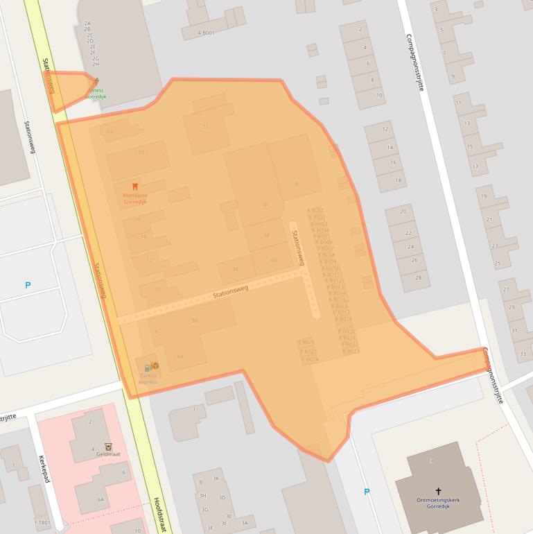 Kaart van postcodegebied 8401DP.