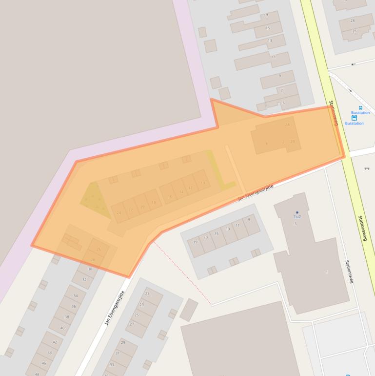 Kaart van postcodegebied 8401DZ.