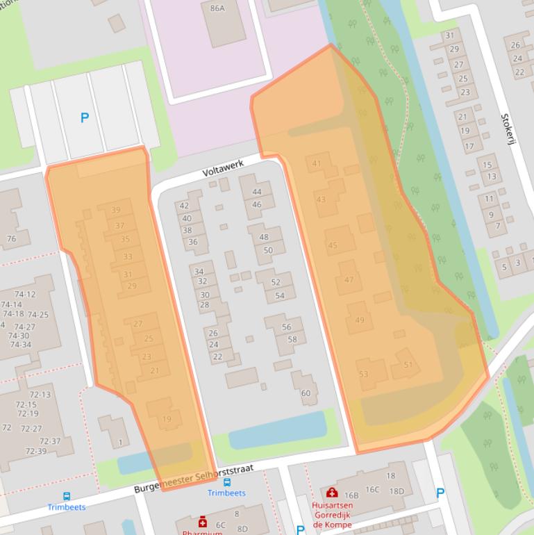 Kaart van postcodegebied 8401EM.