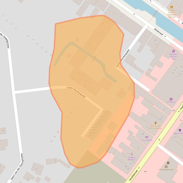 Kaart van postcodegebied 8401EZ.