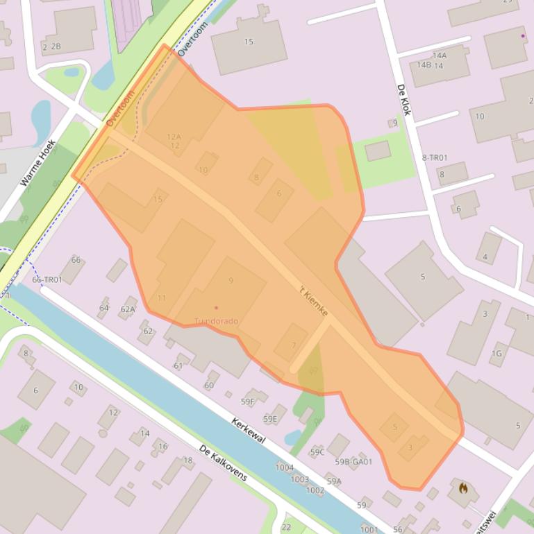 Kaart van postcodegebied 8401JC.