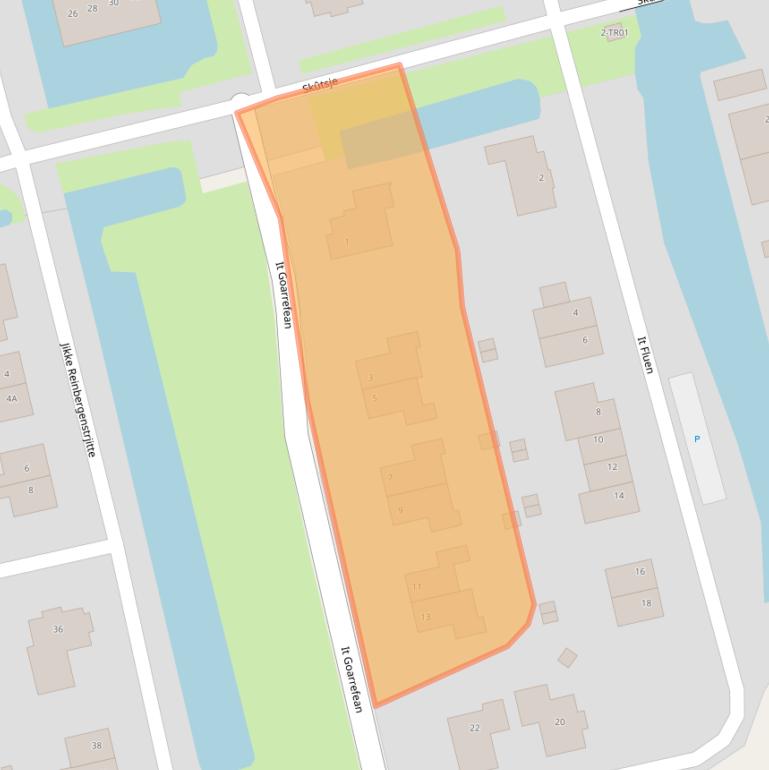 Kaart van postcodegebied 8401LA.