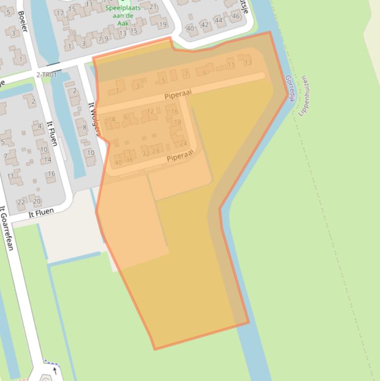 Kaart van postcodegebied 8401LD.