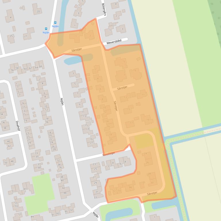 Kaart van postcodegebied 8401MC.