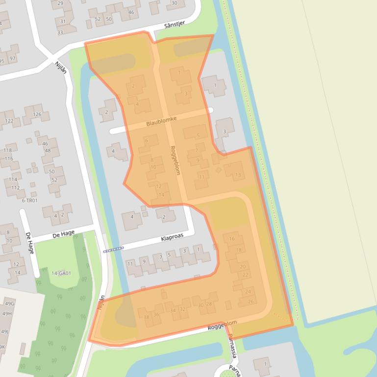 Kaart van postcodegebied 8401ME.