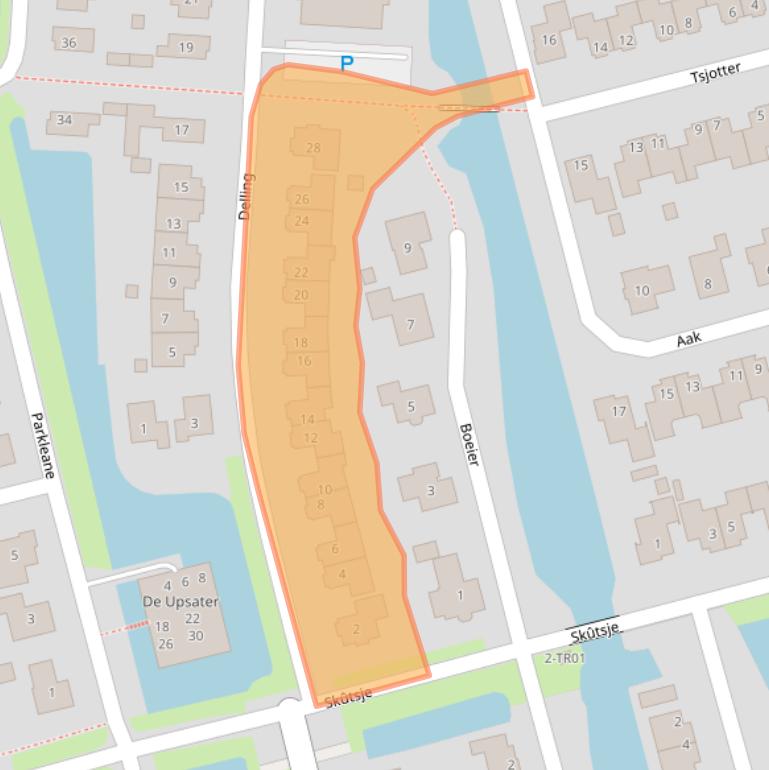 Kaart van postcodegebied 8401MZ.