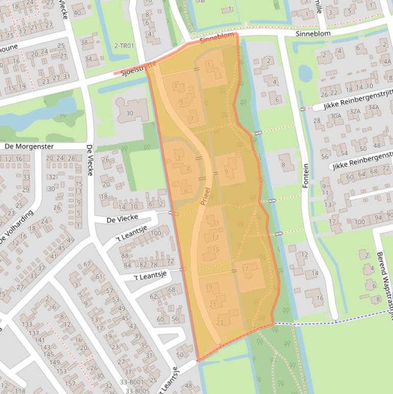 Kaart van postcodegebied 8401ND.