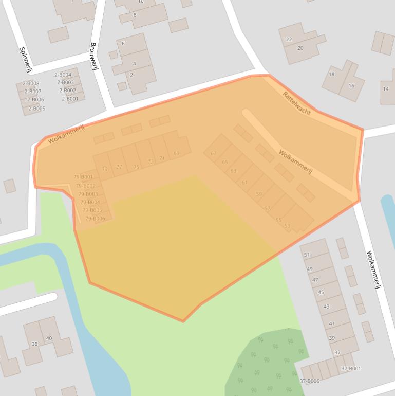 Kaart van postcodegebied 8401PD.