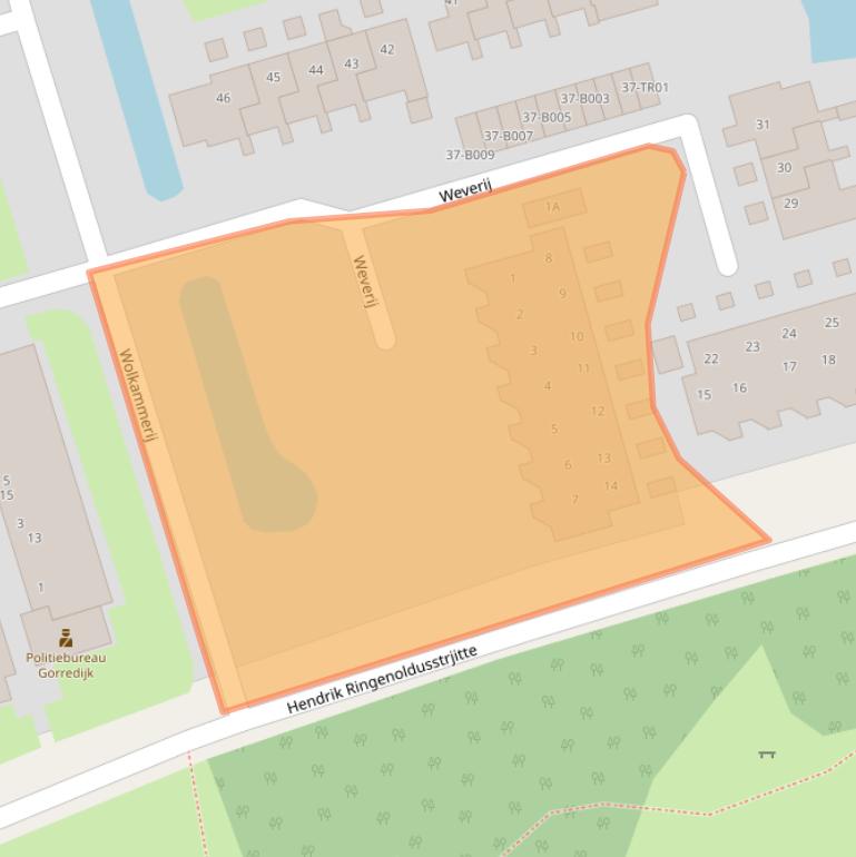 Kaart van postcodegebied 8401PE.