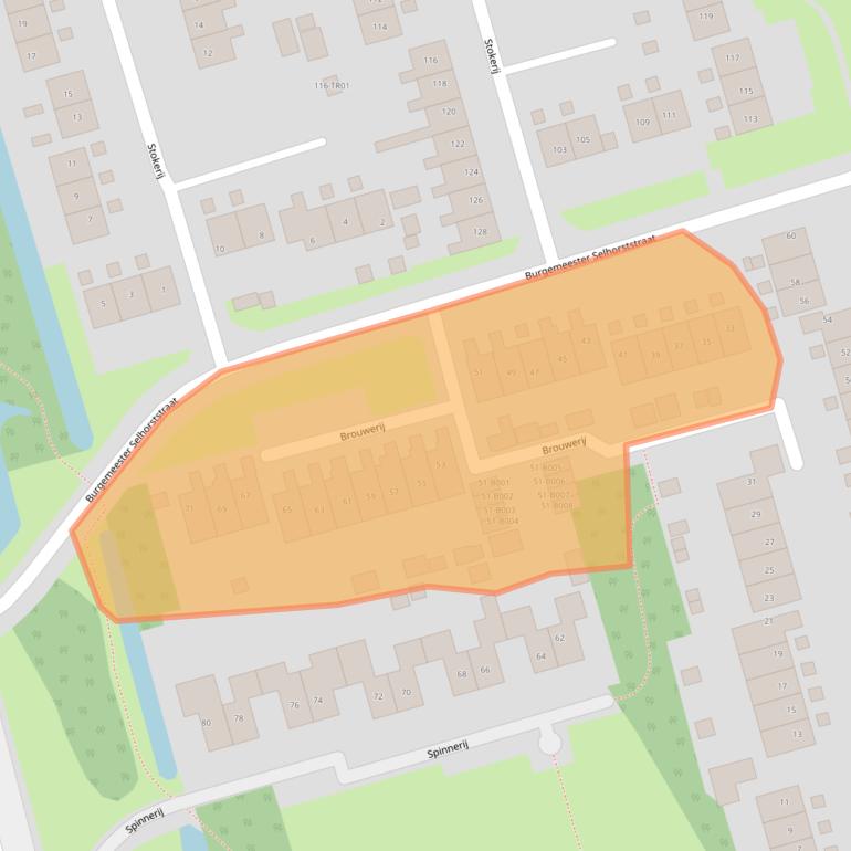 Kaart van postcodegebied 8401PN.