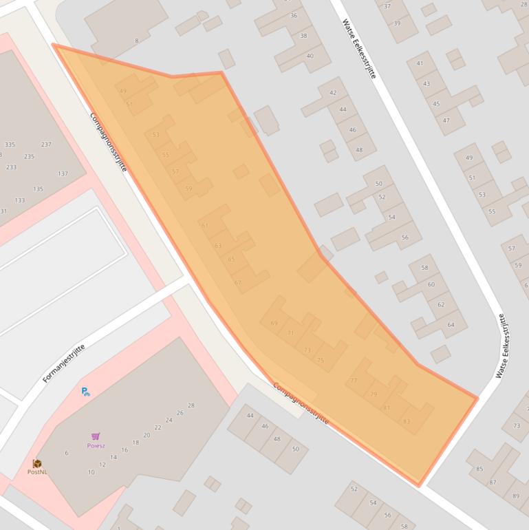 Kaart van postcodegebied 8401RM.