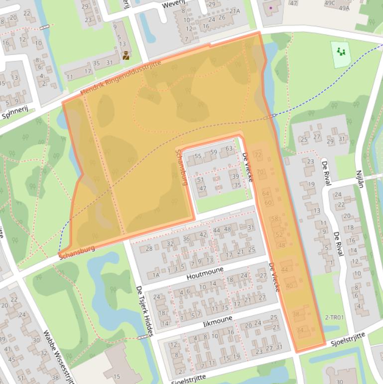Kaart van postcodegebied 8401SM.