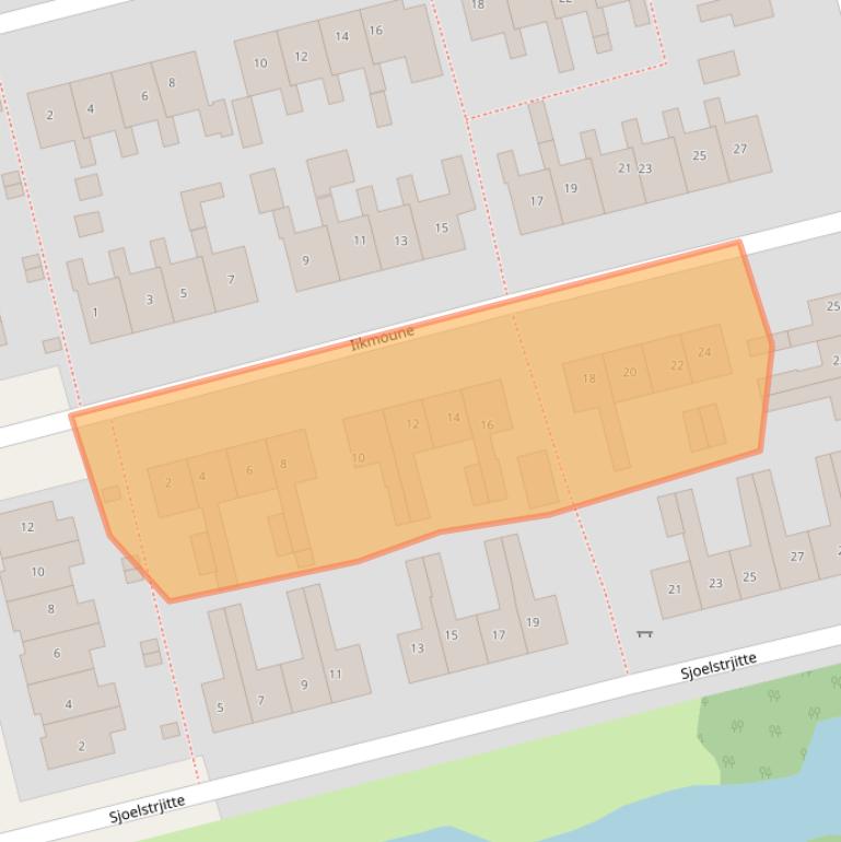 Kaart van postcodegebied 8401SW.