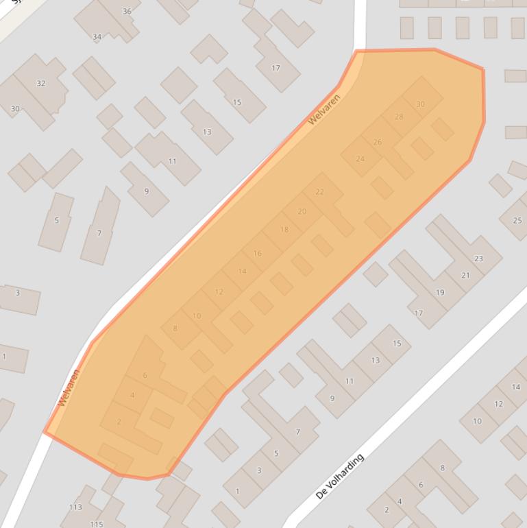 Kaart van postcodegebied 8401TJ.