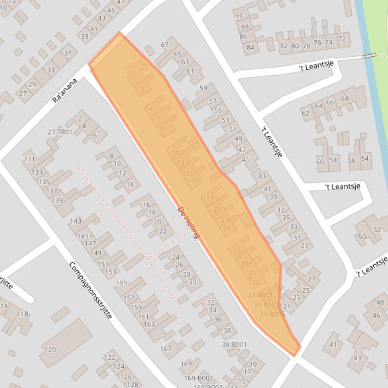 Kaart van postcodegebied 8401TS.