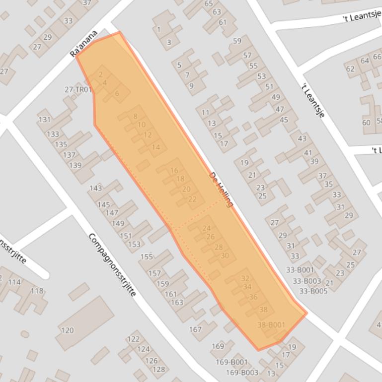 Kaart van postcodegebied 8401TV.