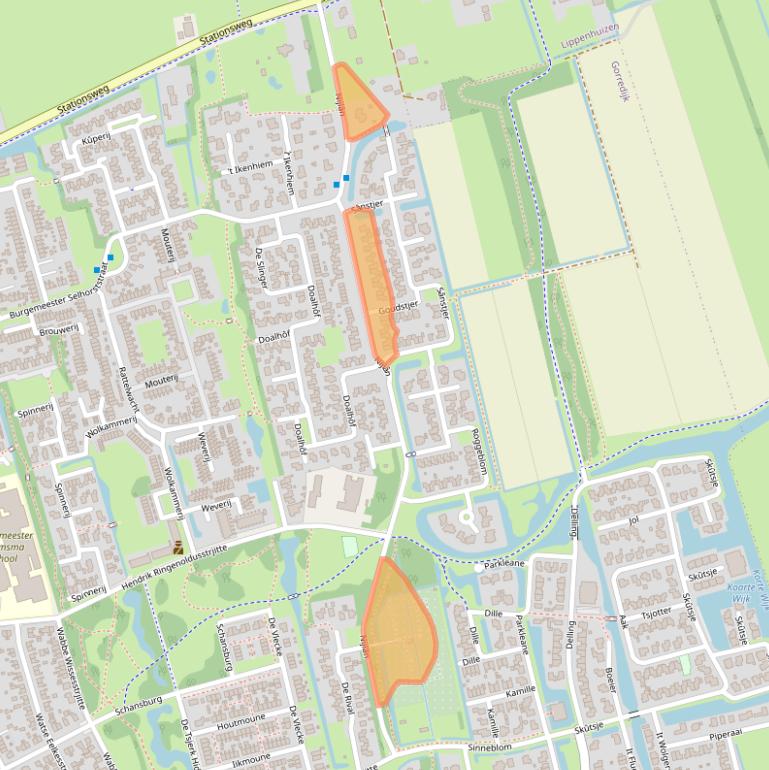 Kaart van postcodegebied 8401XA.