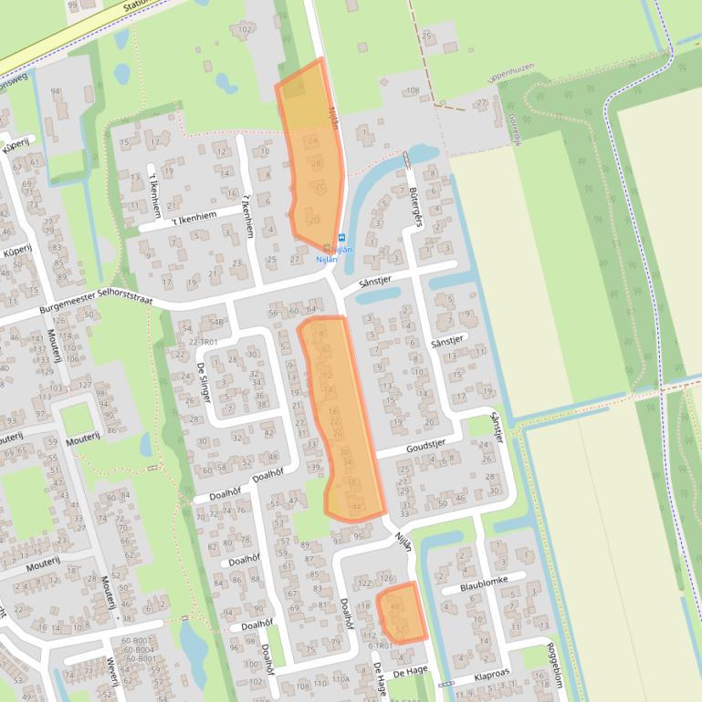 Kaart van postcodegebied 8401XB.