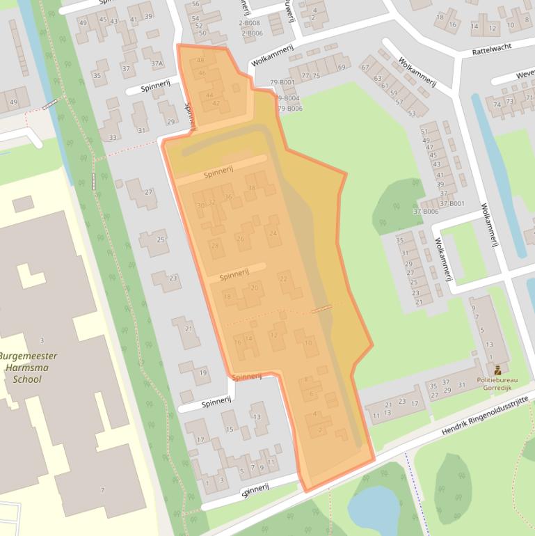 Kaart van postcodegebied 8401XG.