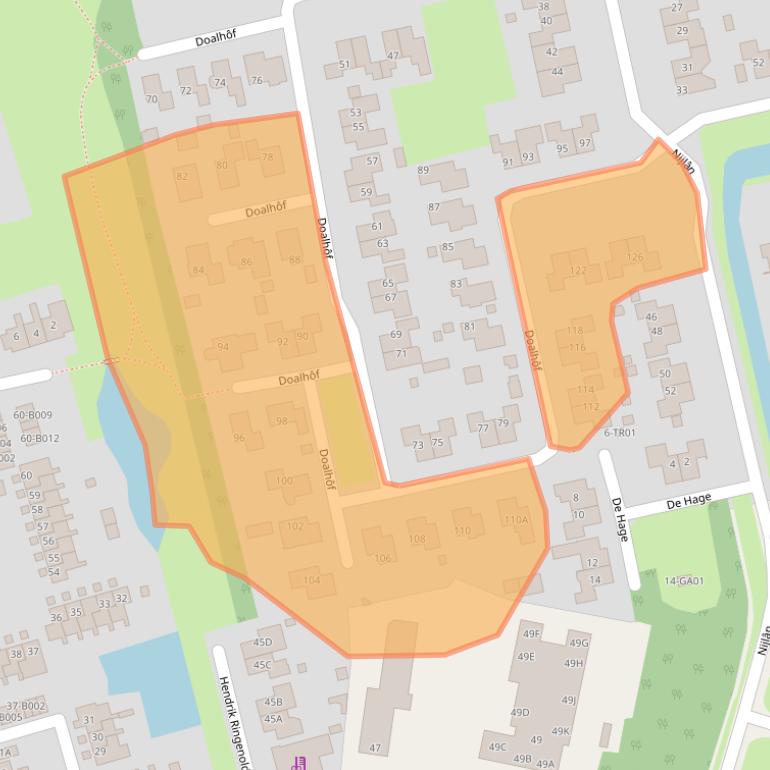 Kaart van postcodegebied 8401XN.