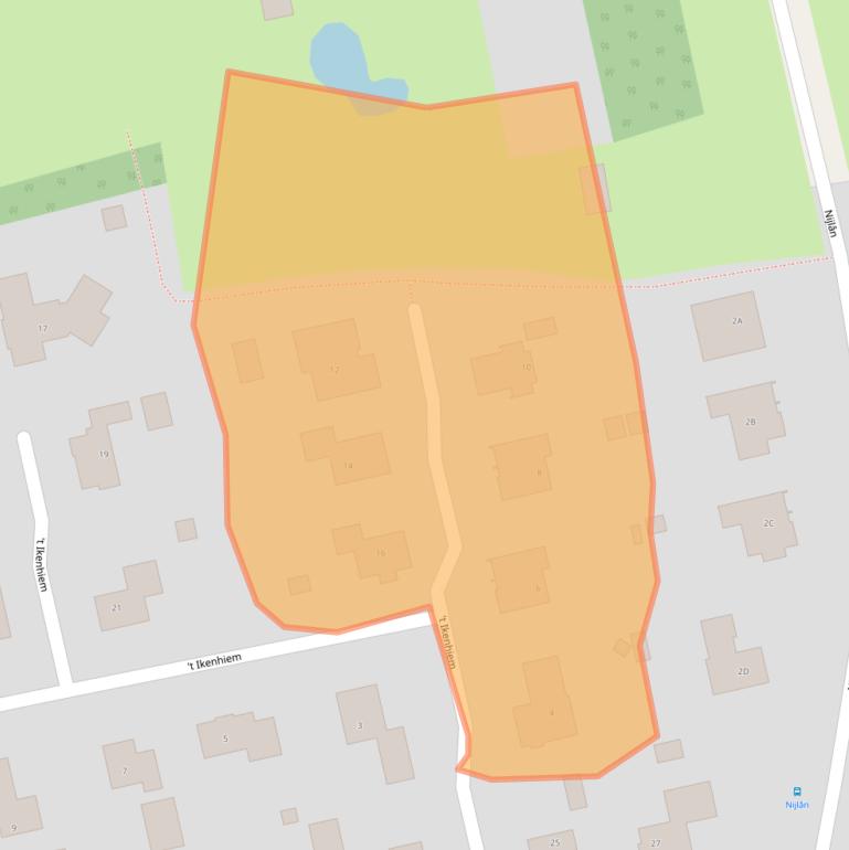 Kaart van postcodegebied 8401XW.